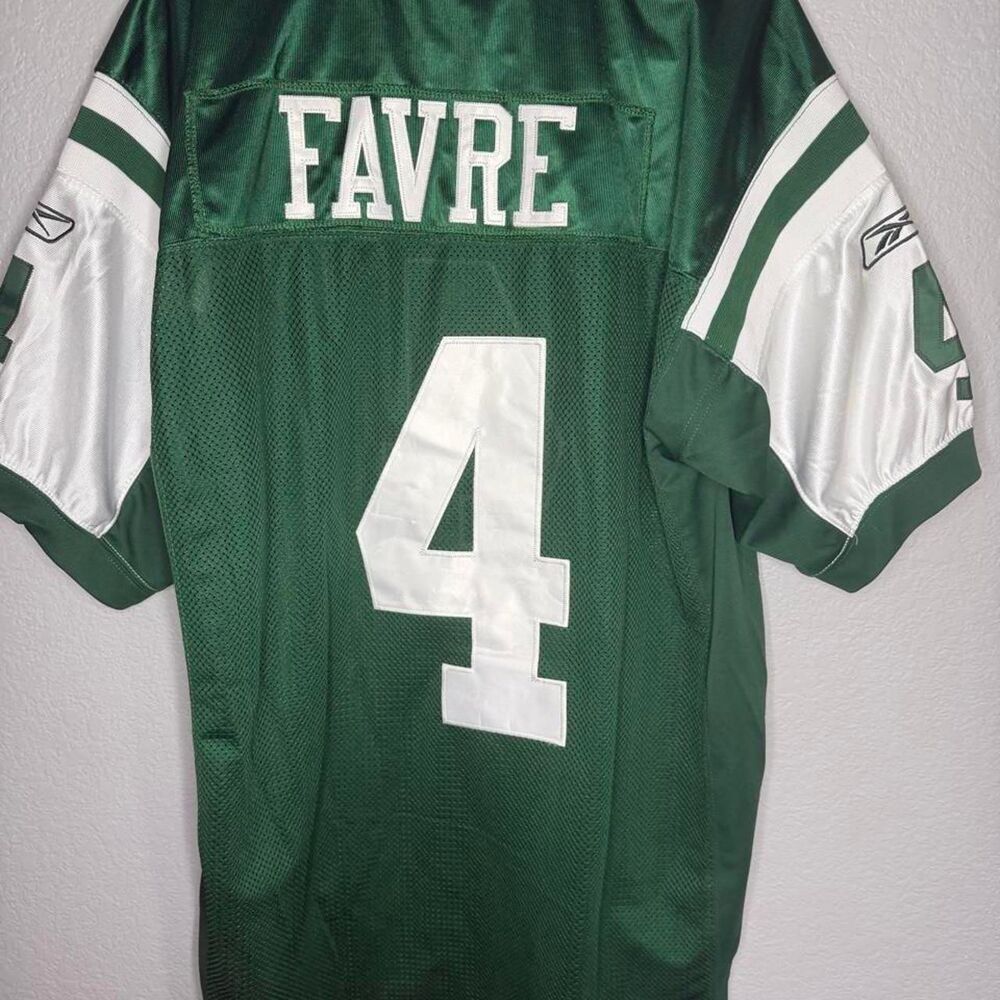 Reebok Brett Favre Jets Authentic Jersey Men's 50 Green NFL Football